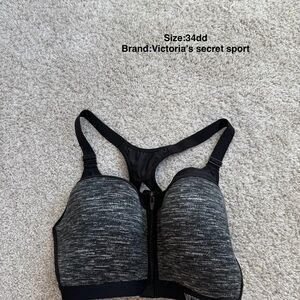 Victoria's Secret Heathered Black Sports Bra